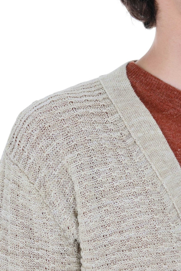 Roberto Collina Textured Cotton-Linen Knit Cardigan