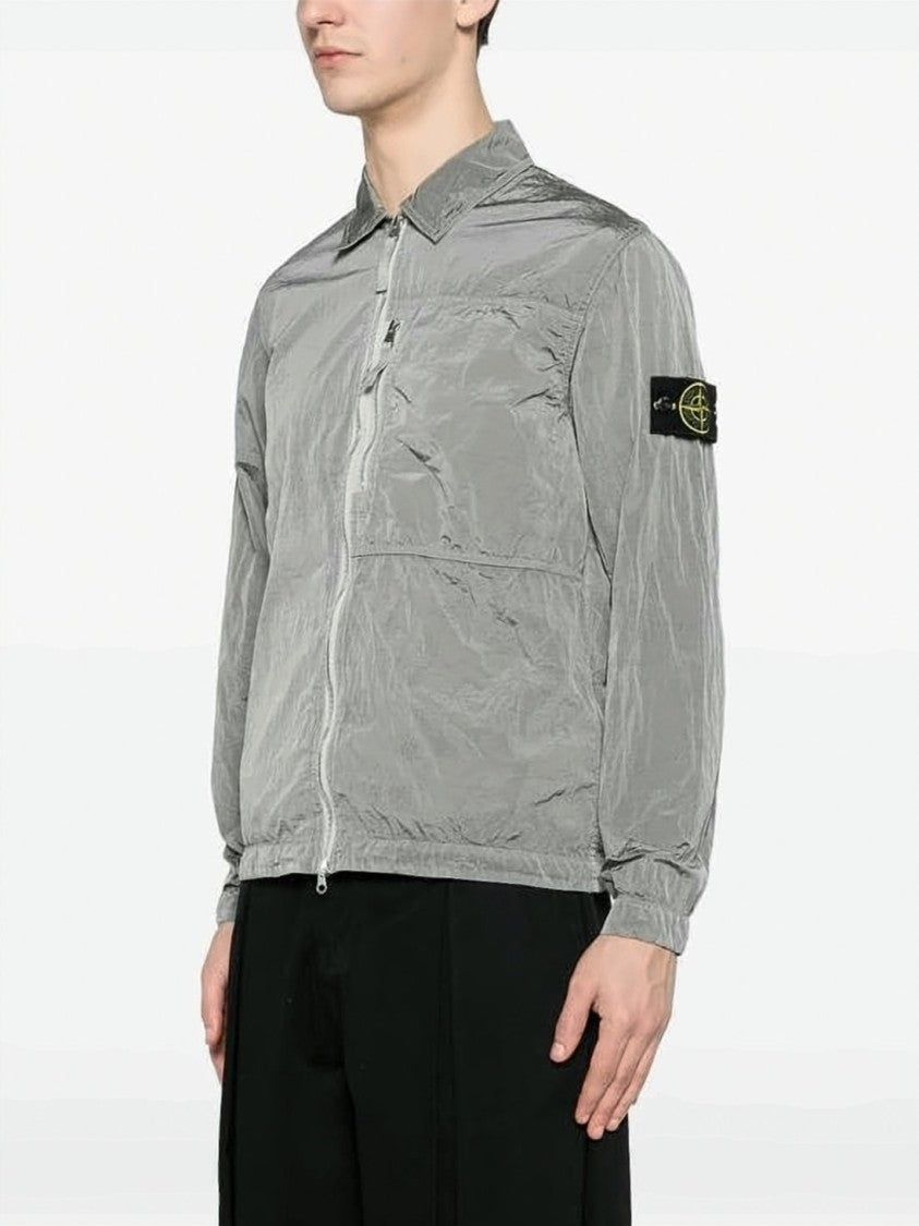 Stone Island Lightweight Long-Sleeve Shirt With Zippered Details