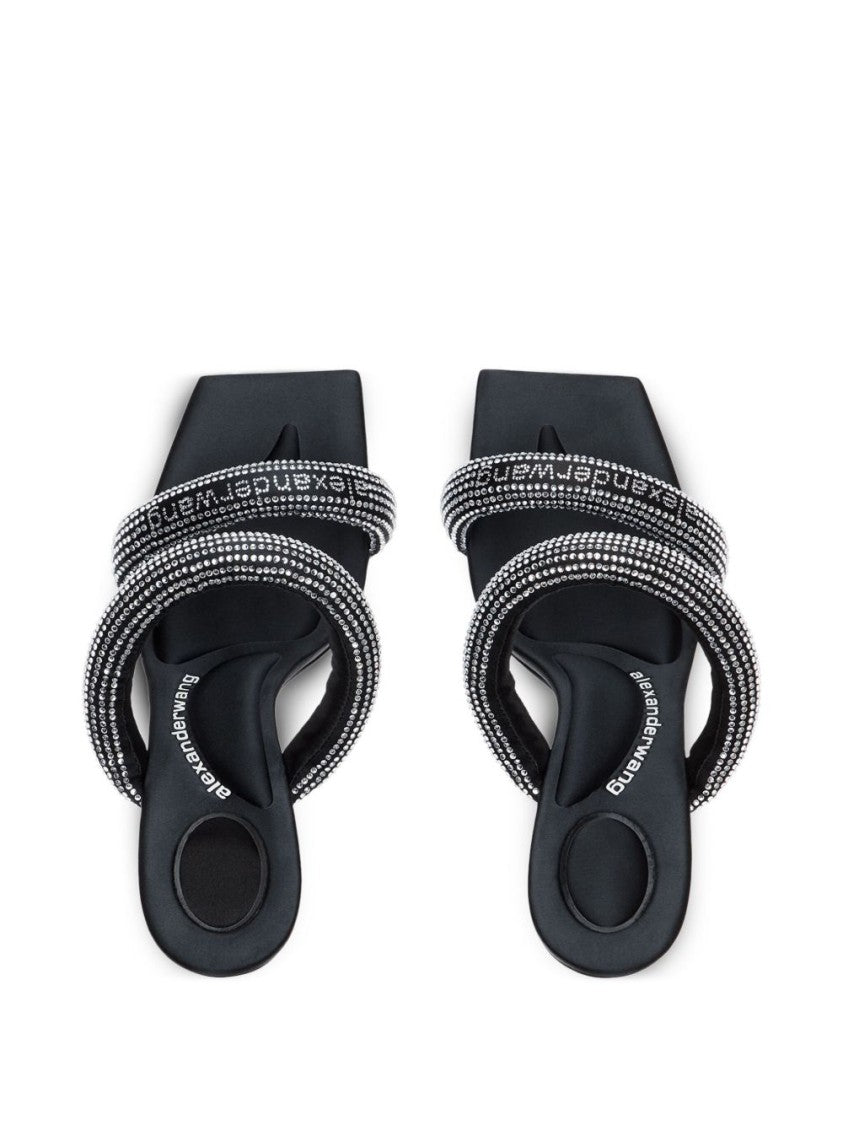Alexander Wang Crystal Hotfix Julie Tubular Sandals