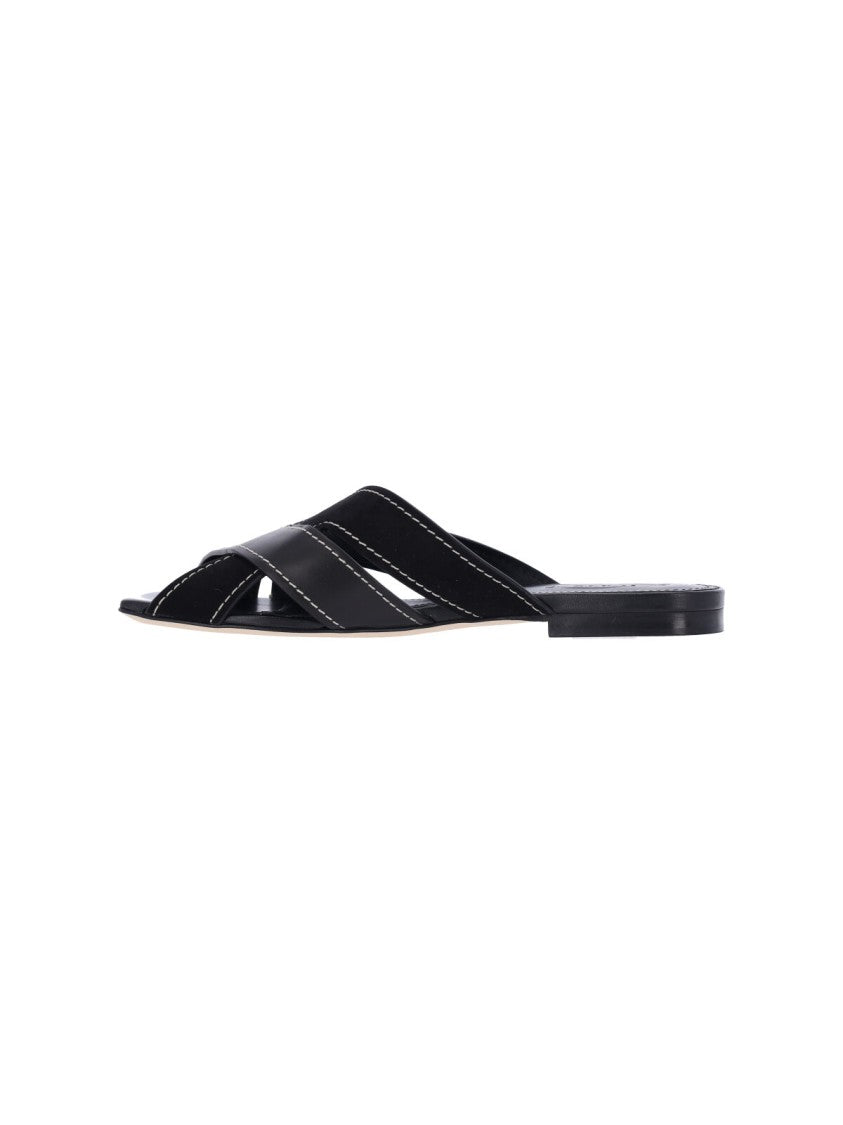 Tod's Leather Sandals – Black