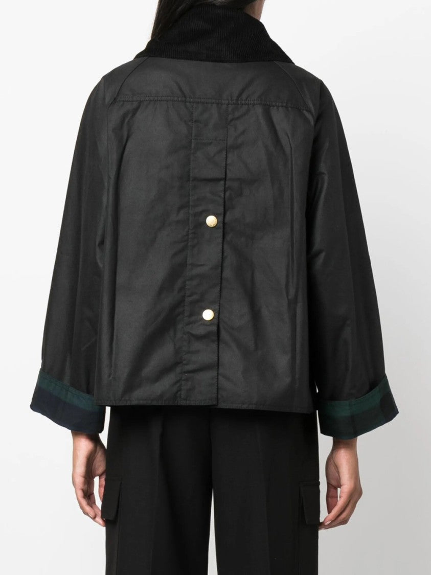 Barbour Boxy Black Waxed Jacket