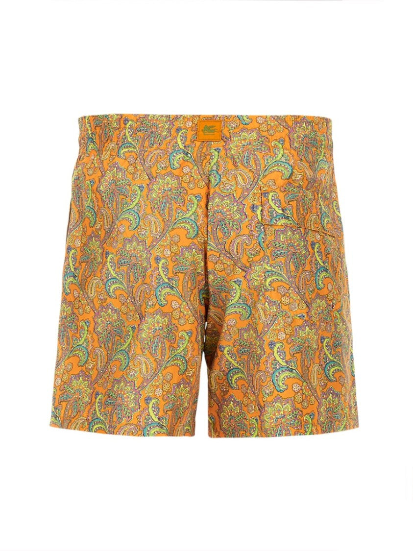 Etro Paisley Pattern Swimsuit With Elastic Waistband