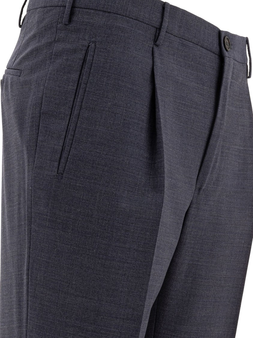 Incotex Tailored Grey Trousers With Subtle Pleats