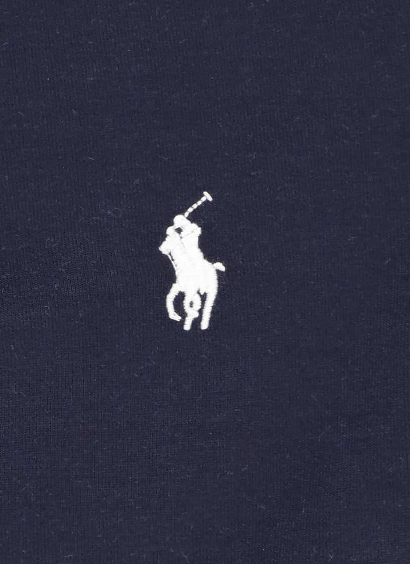 Polo Ralph Lauren Navy Pony Embroidered Crewneck Cotton-Blend Sweatshirt