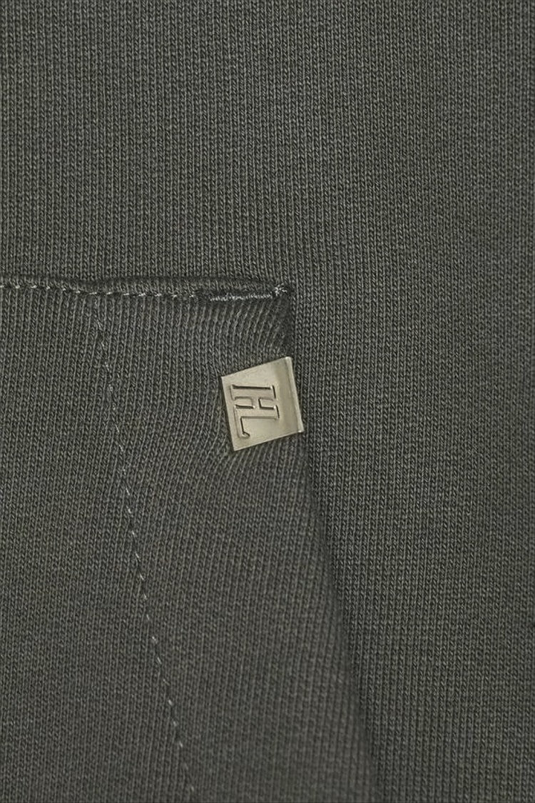 Helmut Lang Cropped Half-Zip Hoodie With Kangaroo Pocket