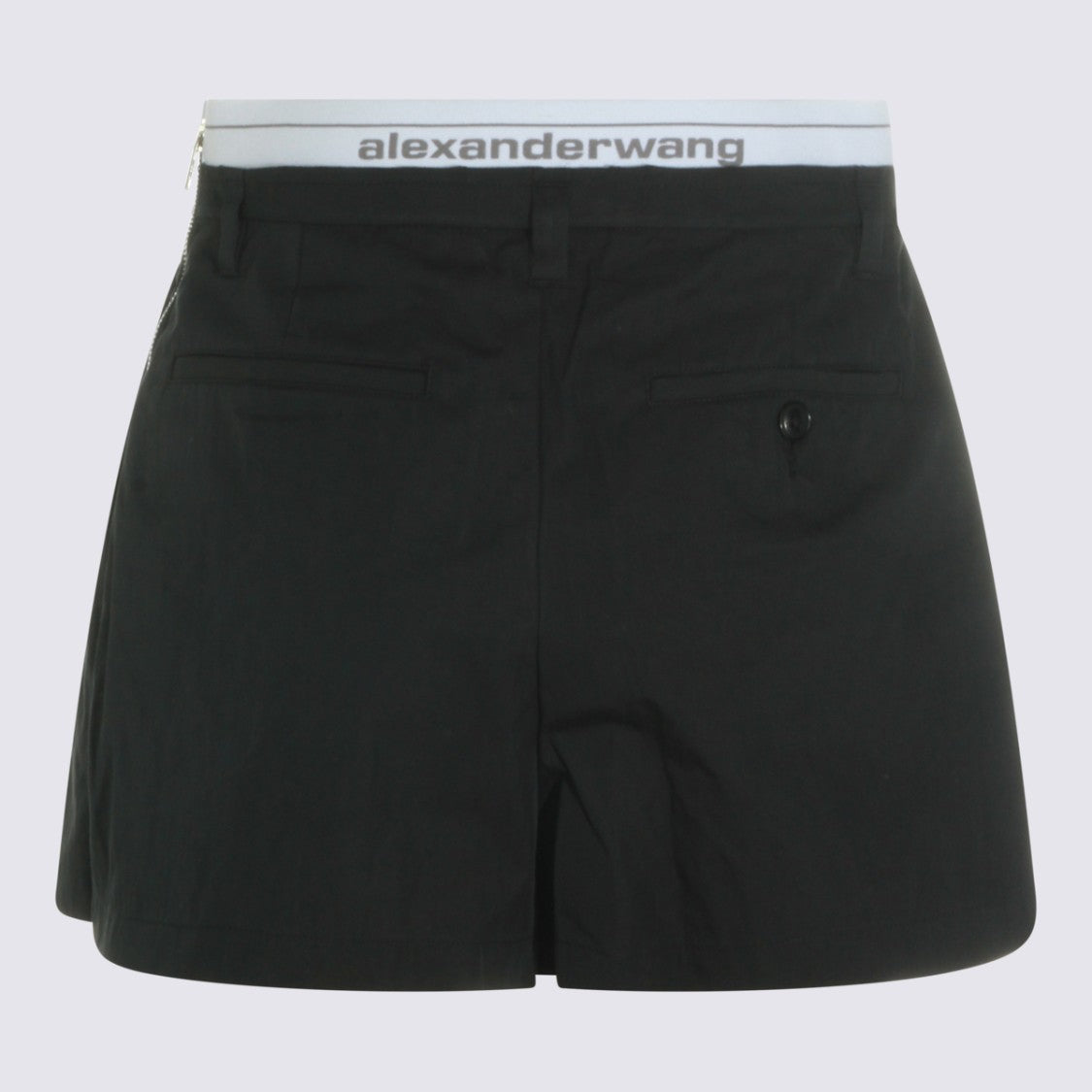 Alexander Wang Tailored Black Shorts With Contrasting Waistband