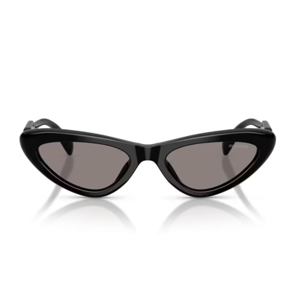 Miu Miu Vertical Logo Cat-Eye Sunglasses In Black Acetate