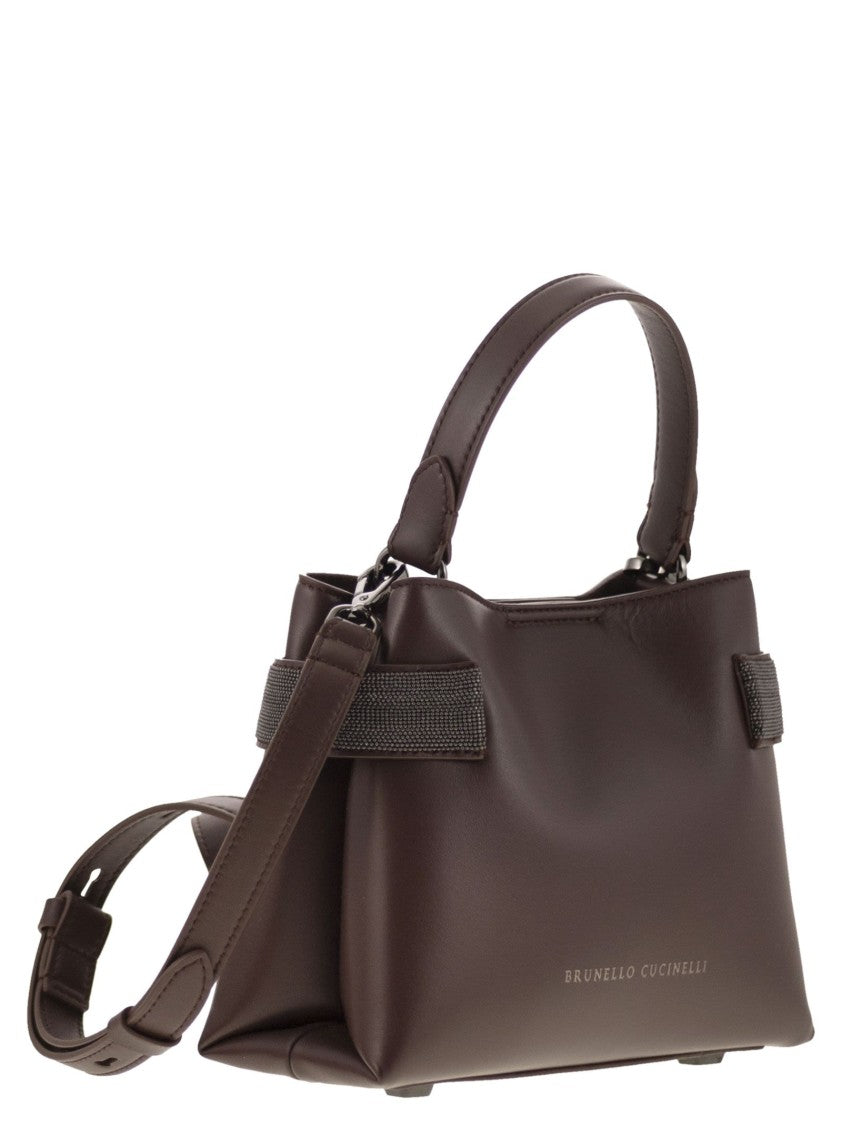Brunello Cucinelli Essence Small Calfskin Top-Handle Bag