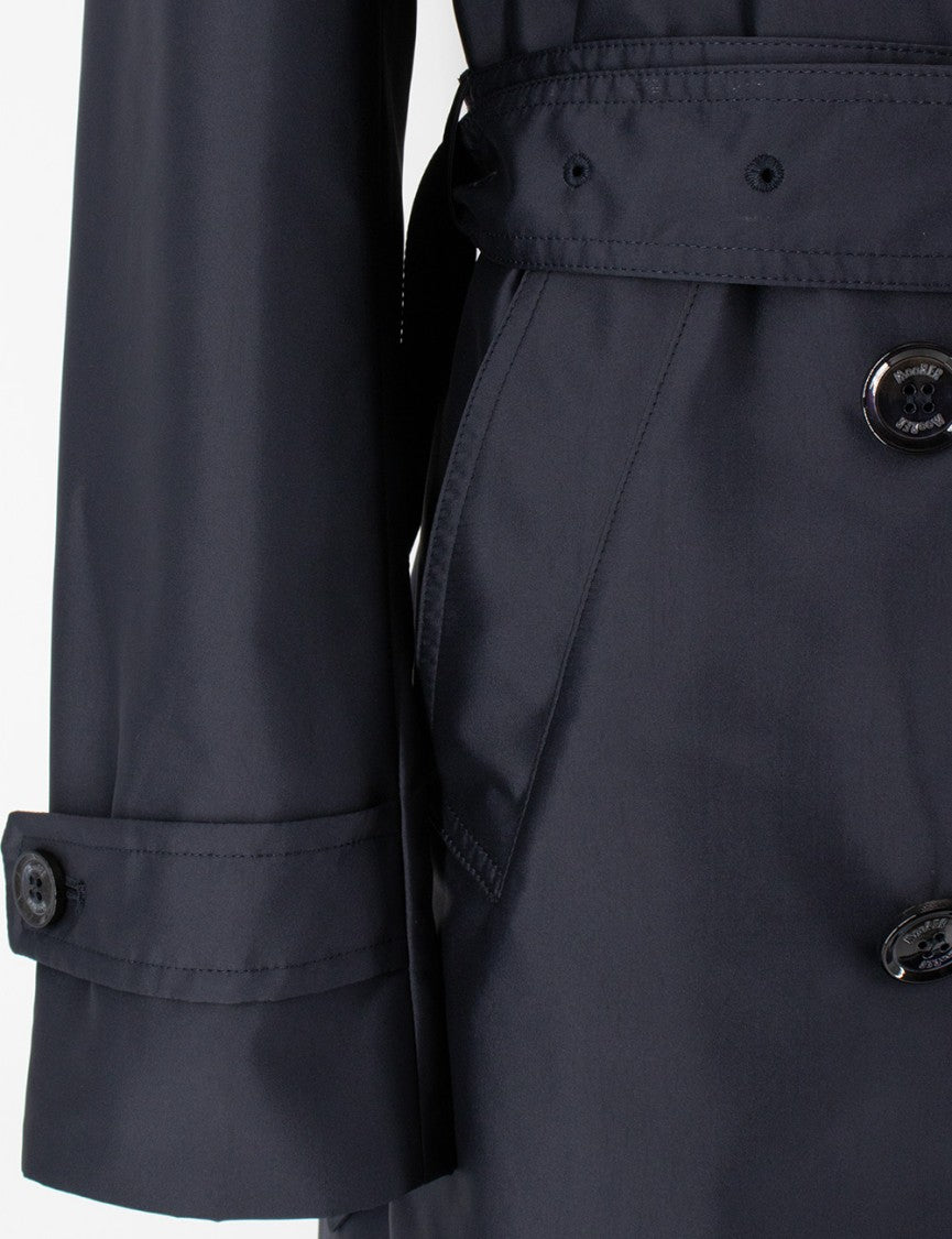 Moorer Navy Blue Trench Coat