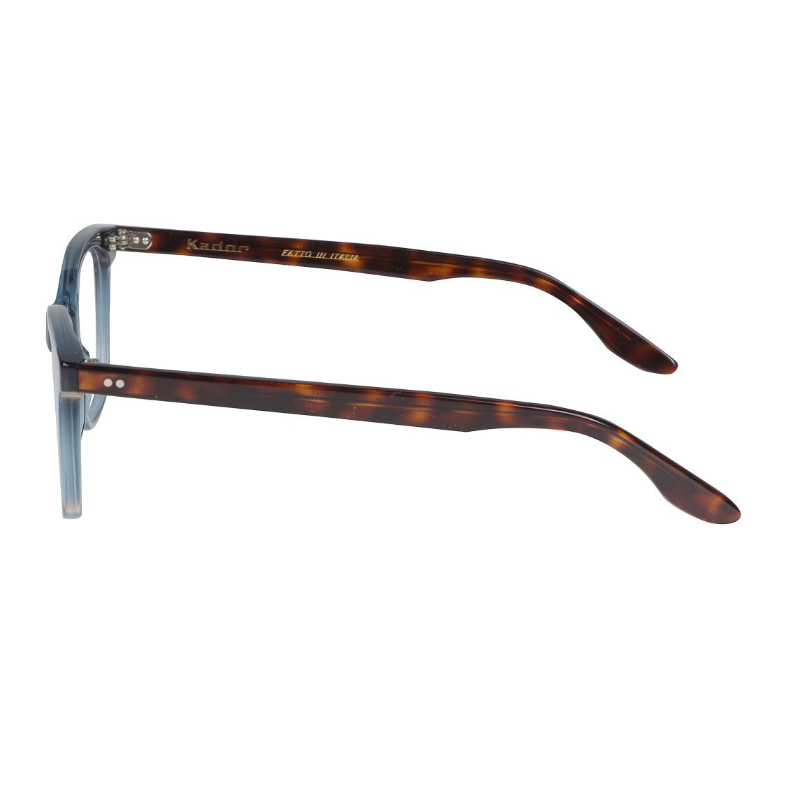 Kador Cooper Small Translucent Blue Square Frame Eyeglasses