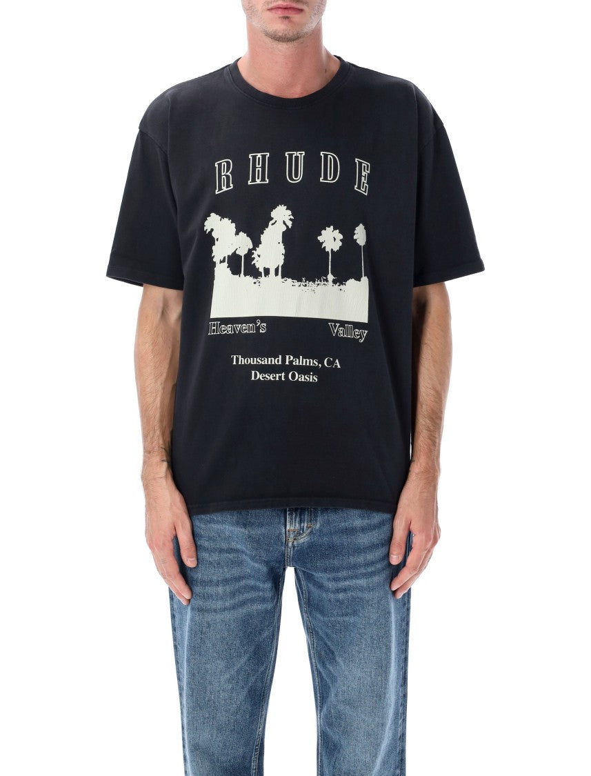 Rhude Thousand Palms Cotton Graphic T-Shirt