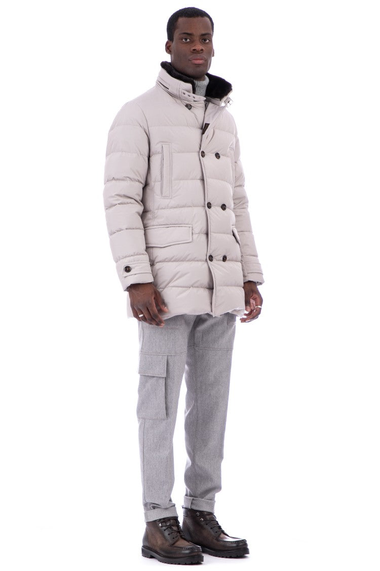 Moorer Zarbo-Stp Down Vest With Removable Beaver Collar