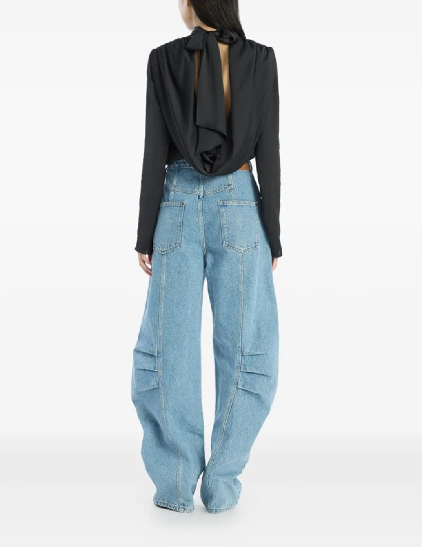 Rotate Satin Drapy Back Top