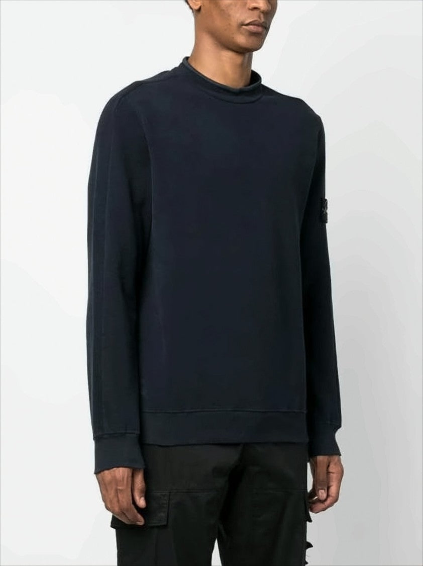 Stone Island Black Long-Sleeve Crewneck Sweatshirt