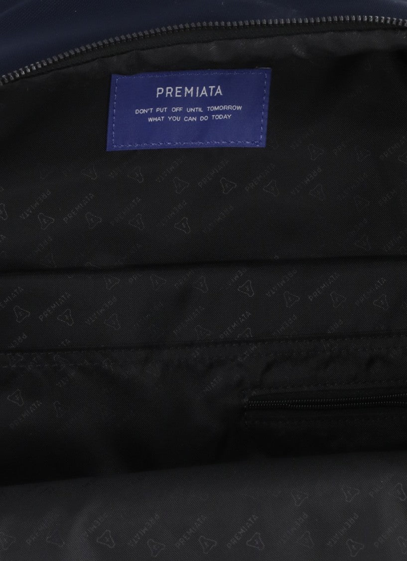 Premiata Structured Blue Premiata Backpack With Multiple Compartments