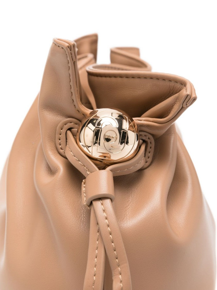 Liu Jo Camel Shoulder Bag With Drawstring Closure