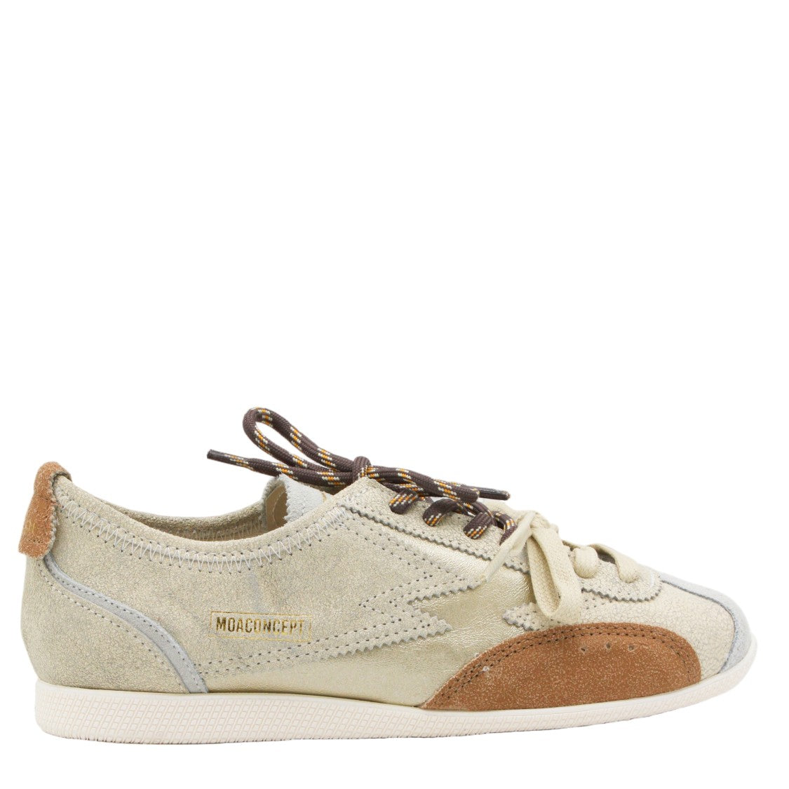 Moaconcept Low-Profile Suede And Leather Sneakers With Retro Accents