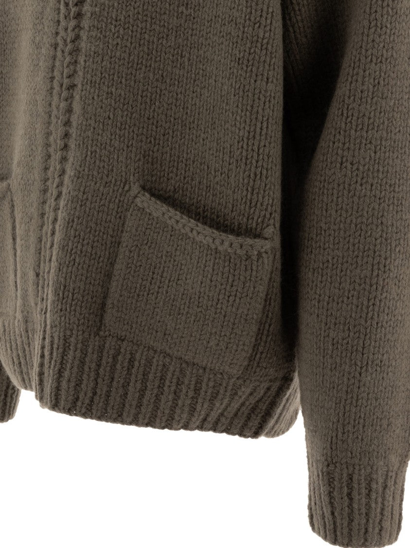 Nonnative Knit Zip-Through Sweater With Wide Collar