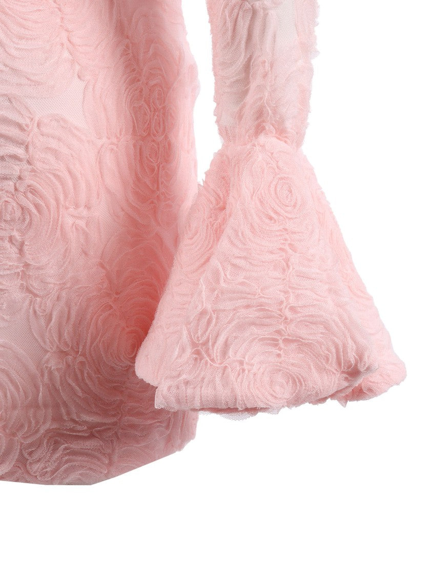 Rotate Orchid Ice Flower Mesh Mini Dress