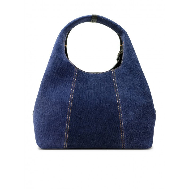 Le Tanneur Prussia Leather Denim Effect Small Handbag