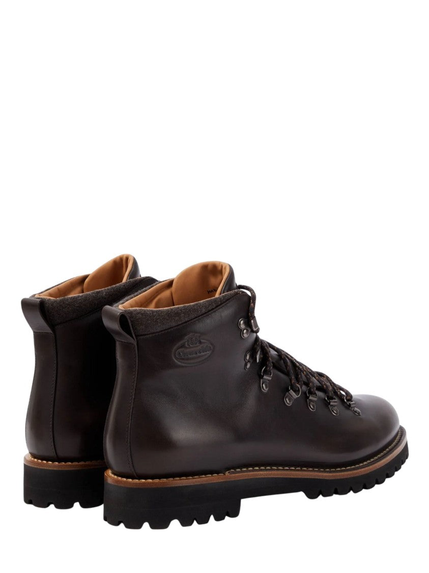 Church's Brown Rugged Lace-Up Poulton Leather Ankle Boots