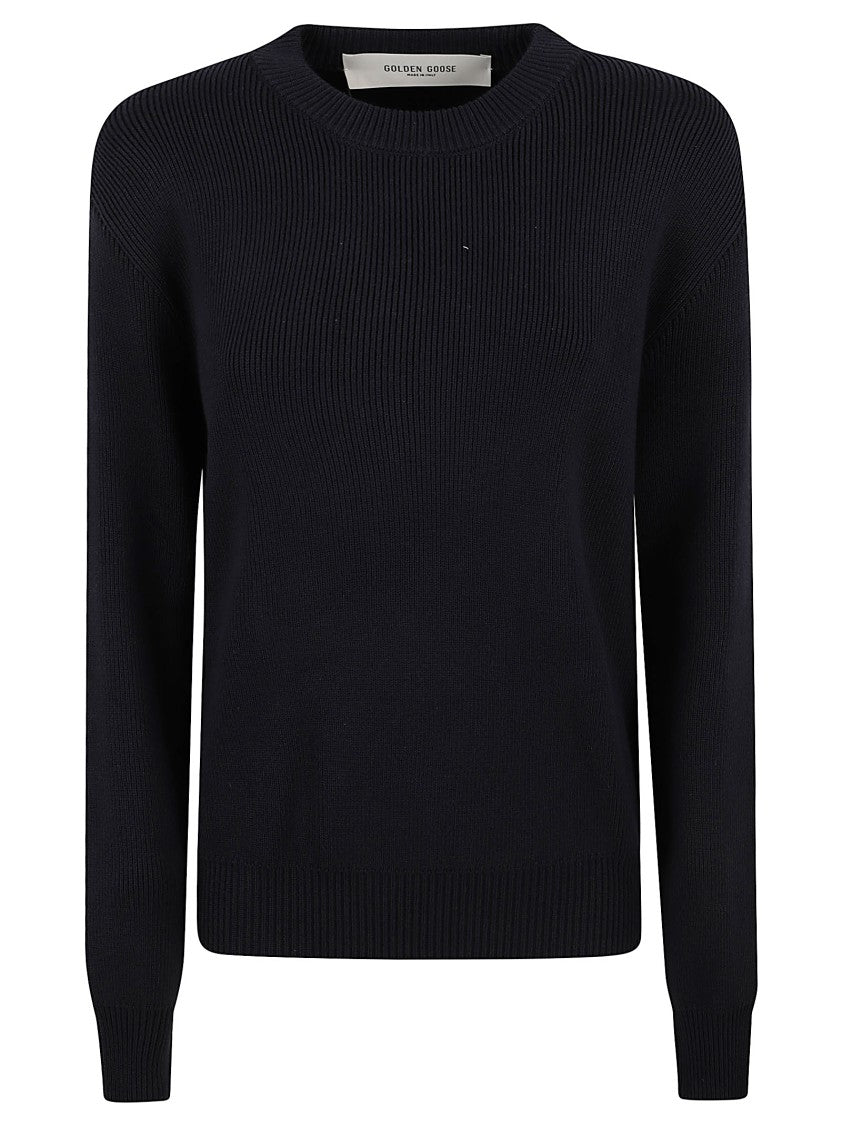 Golden Goose Ribbed Blue Long Sleeve T-Shirt
