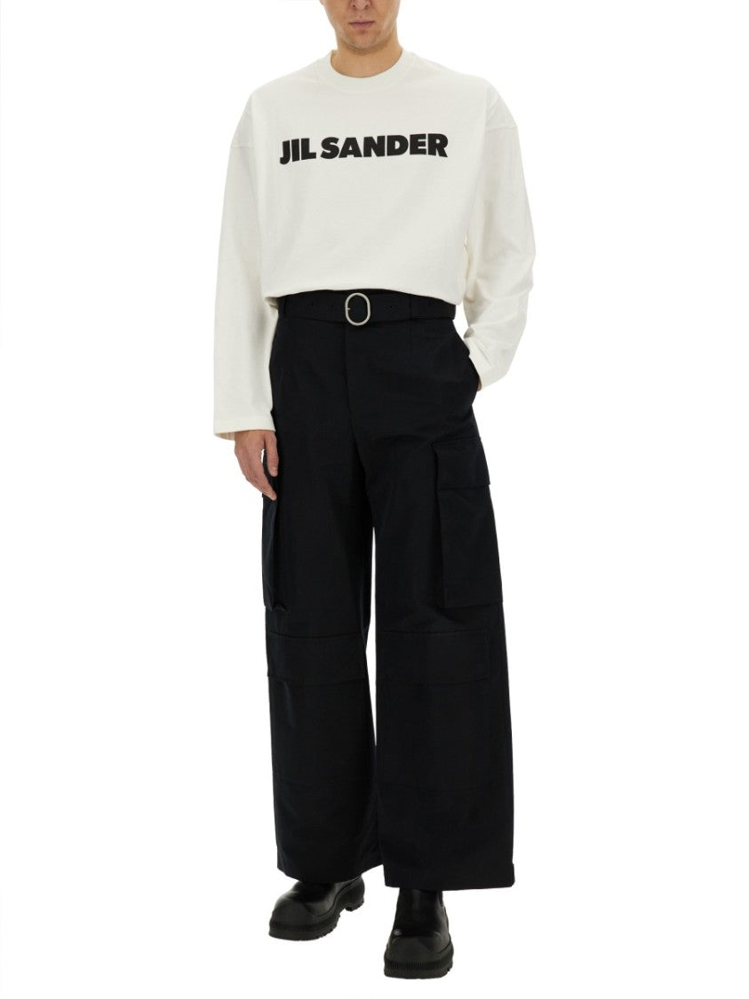 Jil Sander Wide-Leg Cargo Pants With Utility Pockets