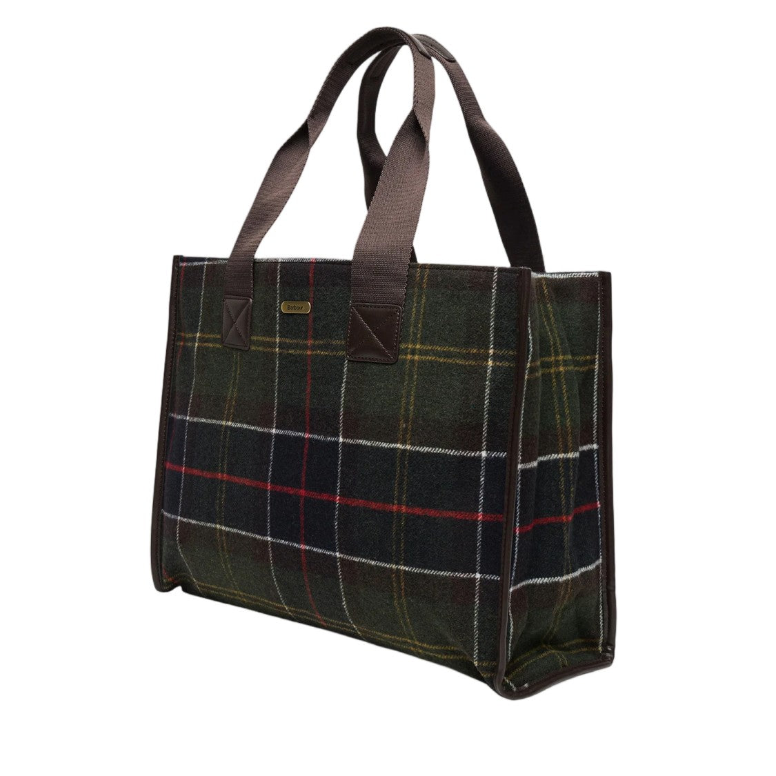 Barbour Multicolor Tartan Check Wool-Blend Tote Bag