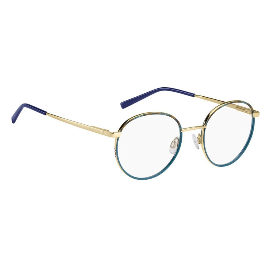 M Missoni Mmi 0036 Round Frame Eyeglasses With Gold Metal Accents