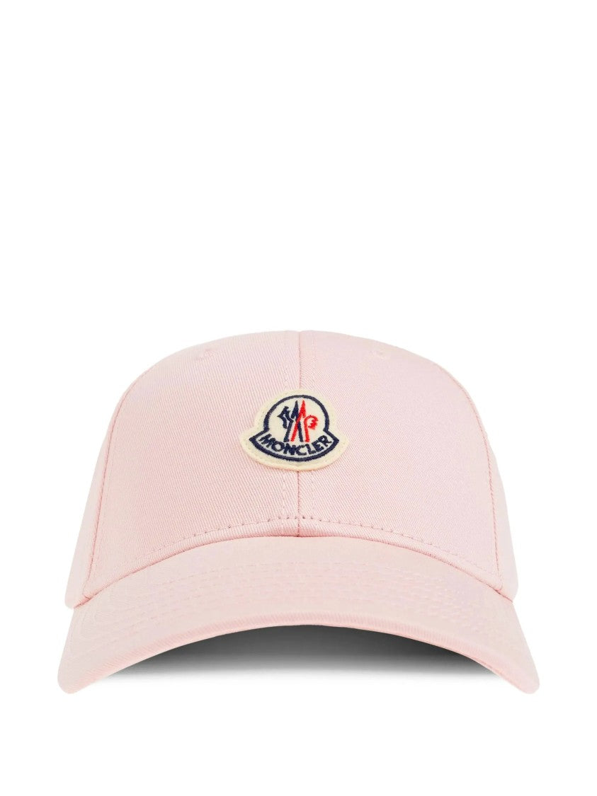 Moncler Pink Embroidered Logo Baseball Cap