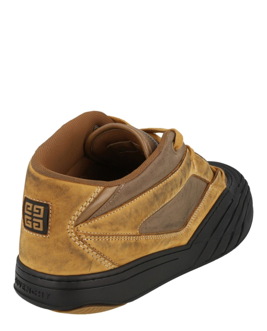 Givenchy Suede Trimmed Mid-Top Sneakers