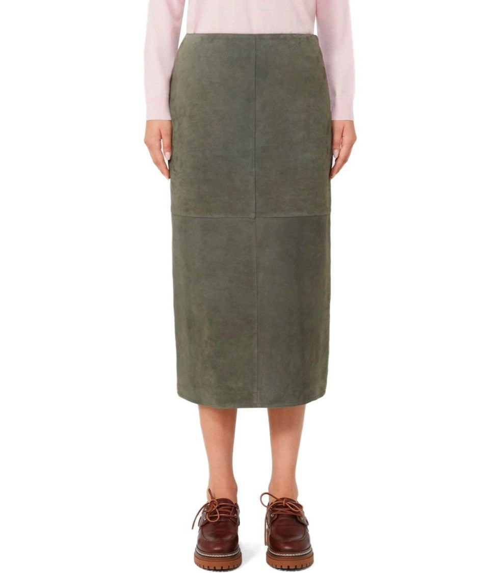Max Mara Pala Khaki Midi Skirt