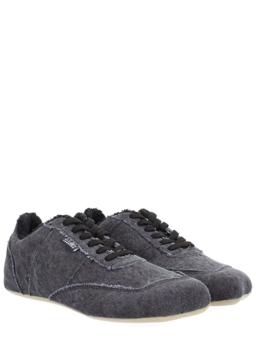 Mm6 By Maison Margiela Black Anatomical Cotton Canvas Sneakers