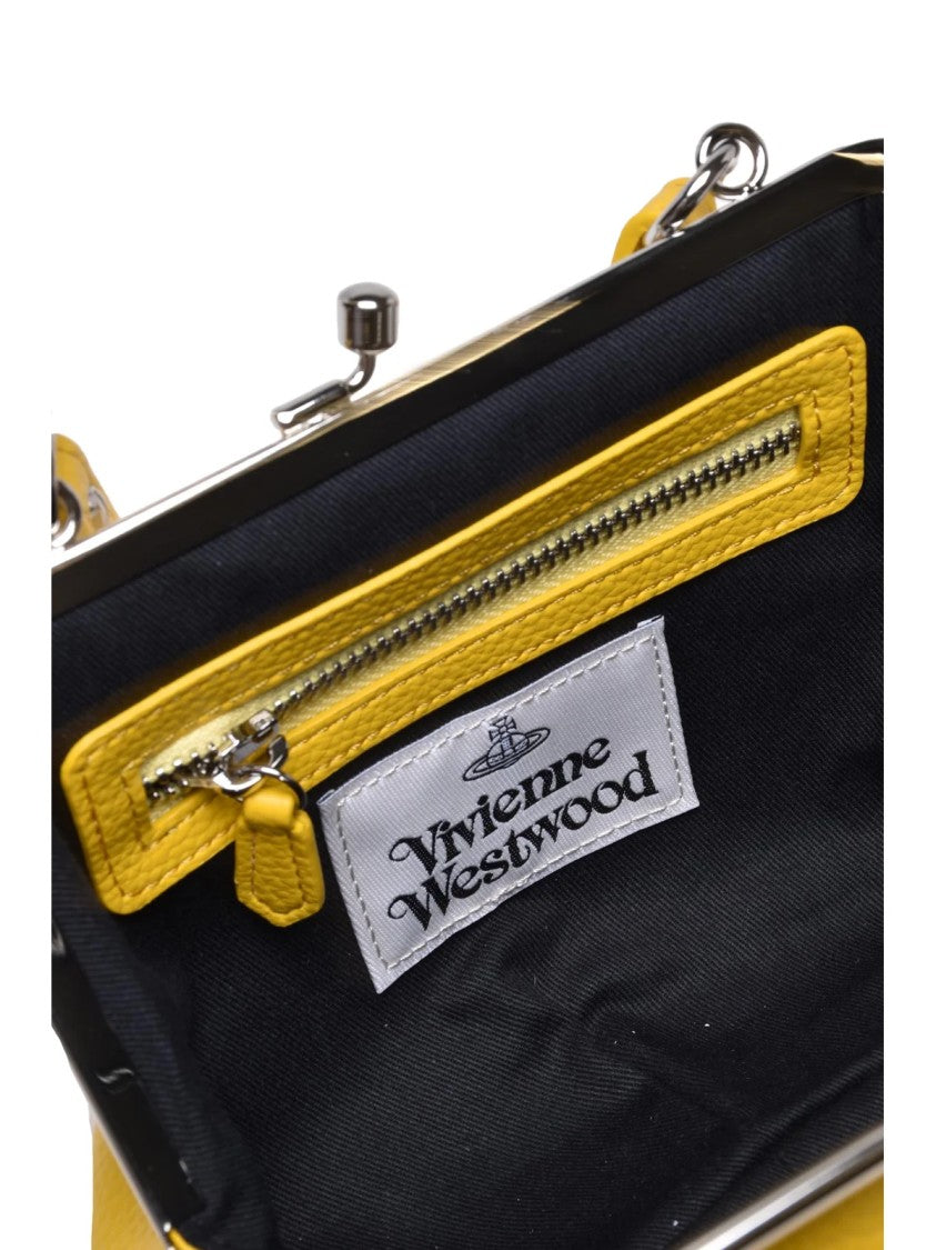 Vivienne Westwood Yellow Polyurethane Frame Clutch