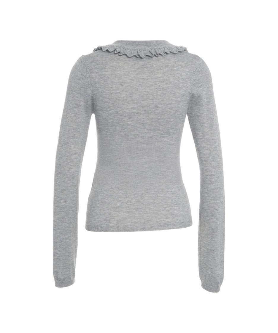 Munthe Livo' Ruffle Collar Sweater