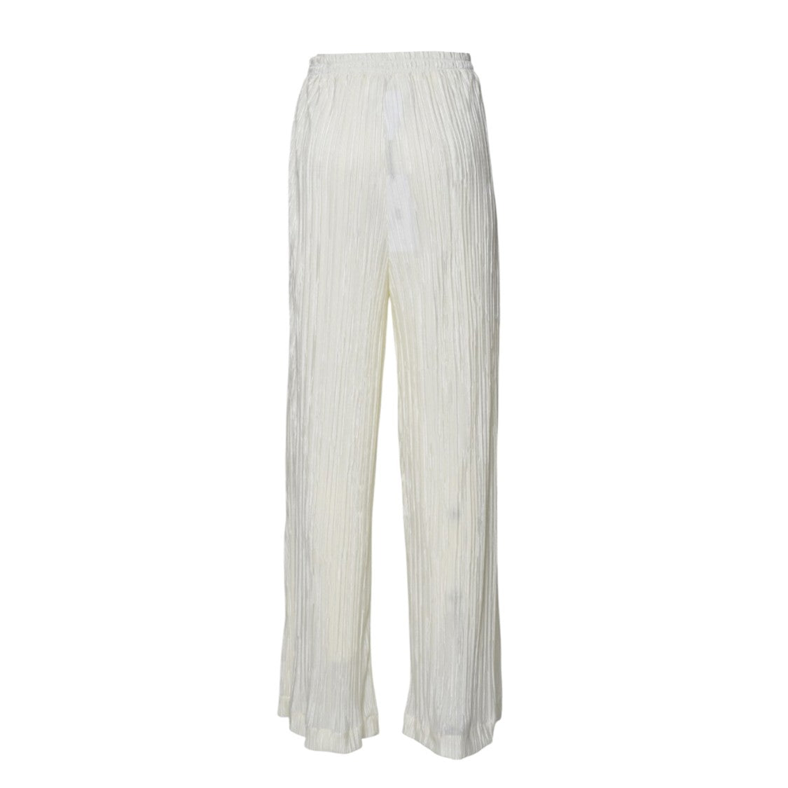 Solotre Pleated White Palazzo Pants