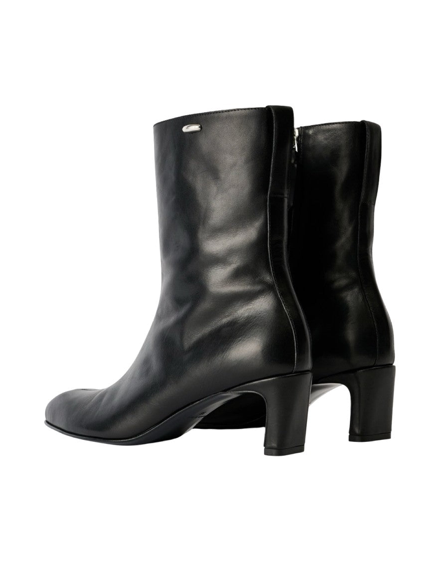 Our Legacy Black Leather-Like Ankle Boot