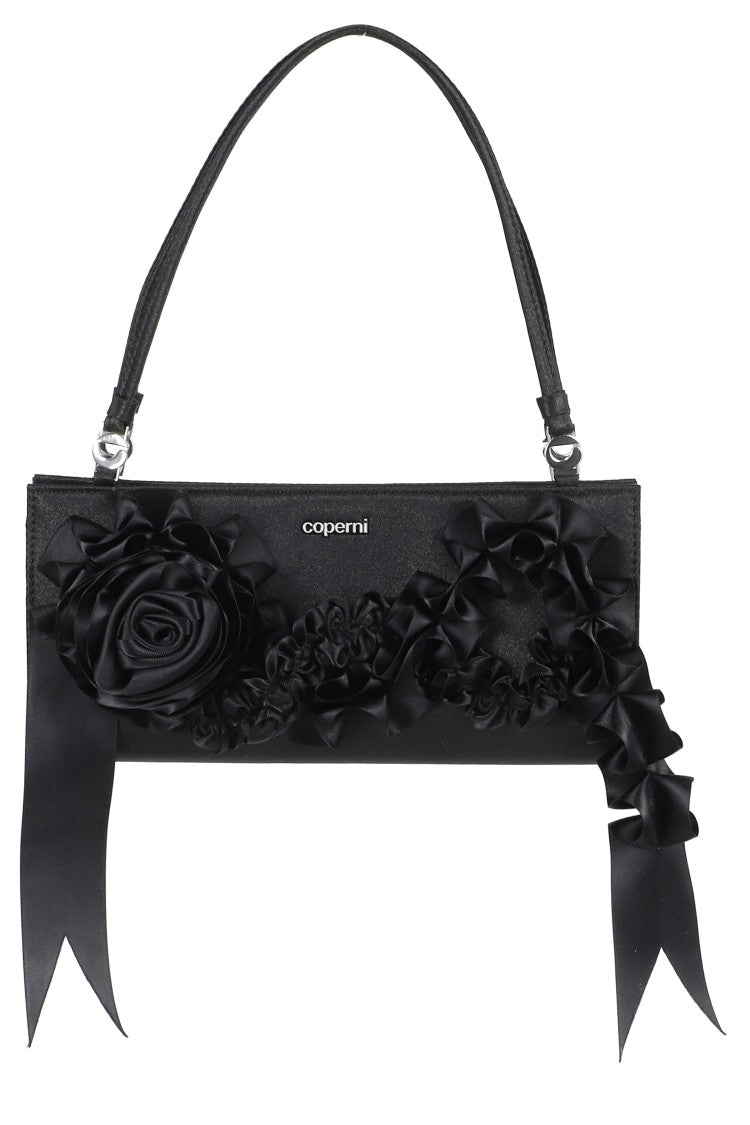 Coperni Pleated Ribbon Satin Pochette Bag