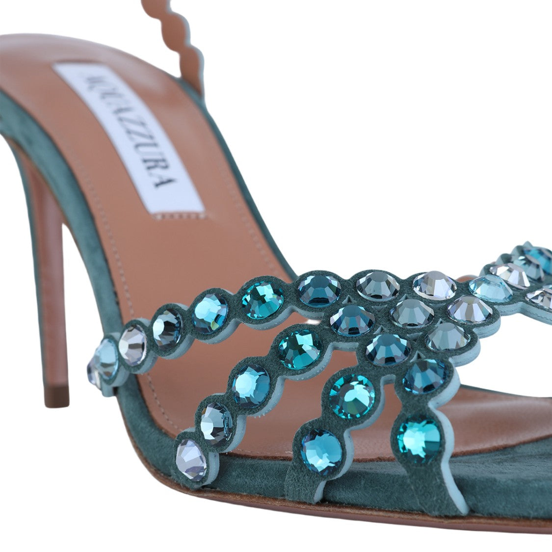 Aquazzura High-Heeled Sandals With Scalloped Straps