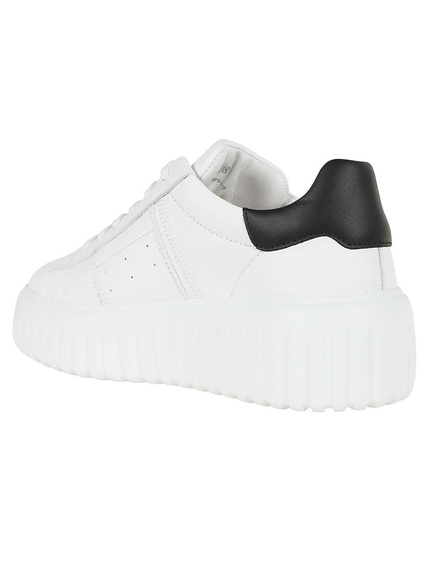 Hogan White Leather Sneakers
