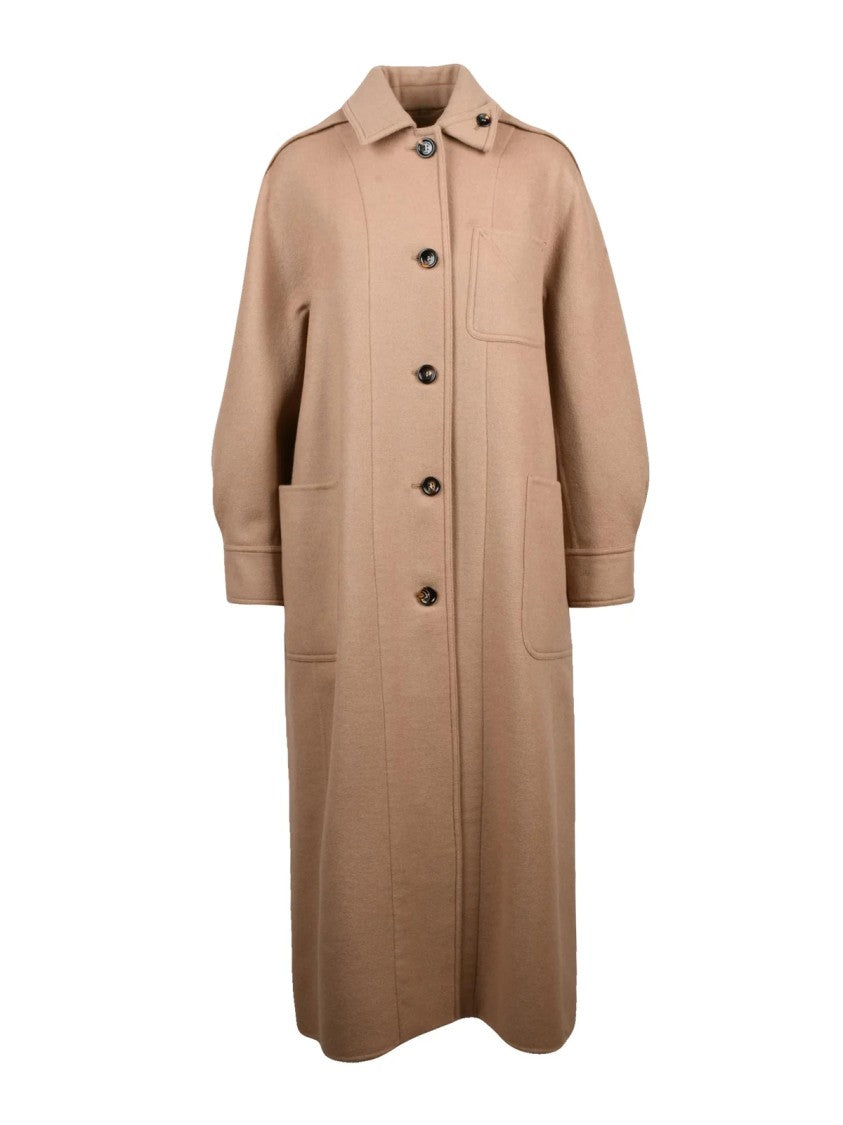 Max Mara Beige Virgin Wool-Cashmere Aldo Coat
