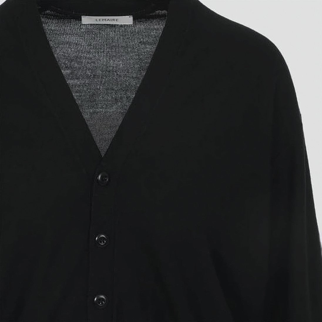 Lemaire V-Neck Button-Down Cardigan With Ribbed Details