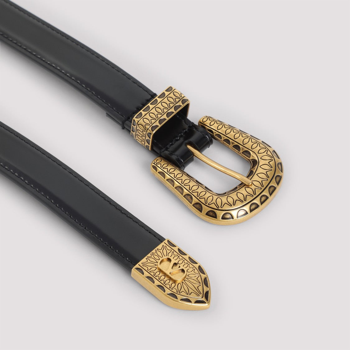 Valentino Garavani Refined Black Calf Leather Belt