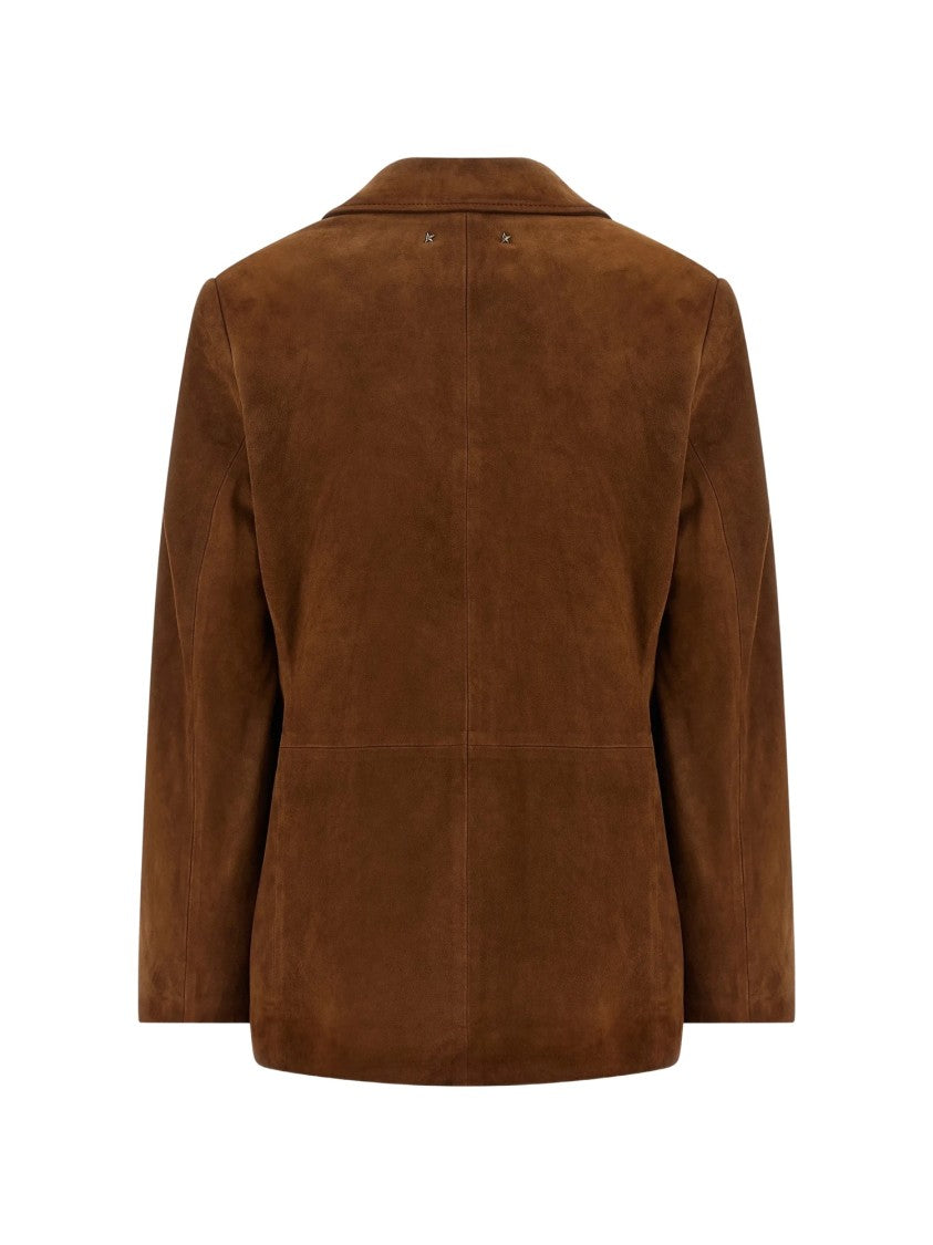 Golden Goose Brown Suede Journey Blazer