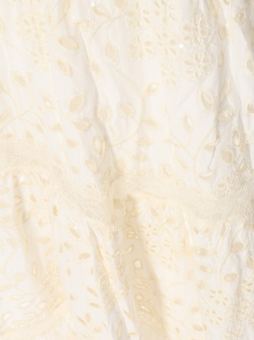 Ermanno Scervino Sleeveless Maxi Dress With Tiered Skirt