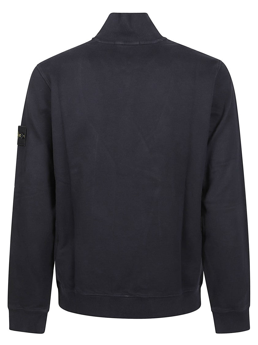 Stone Island Half-Zip High Collar Cotton Sweatshirt
