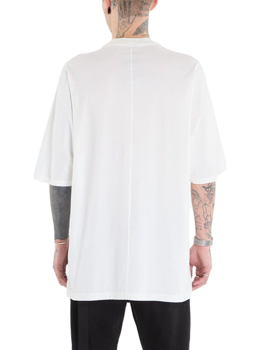 Drkshdw White Round Neck Cotton T-Shirt
