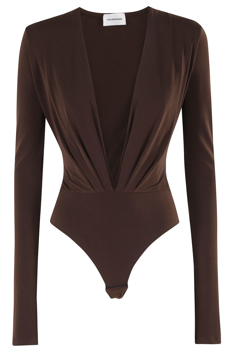 The Andamane Zelda Bodysuit Deep Vneck Bodysuit