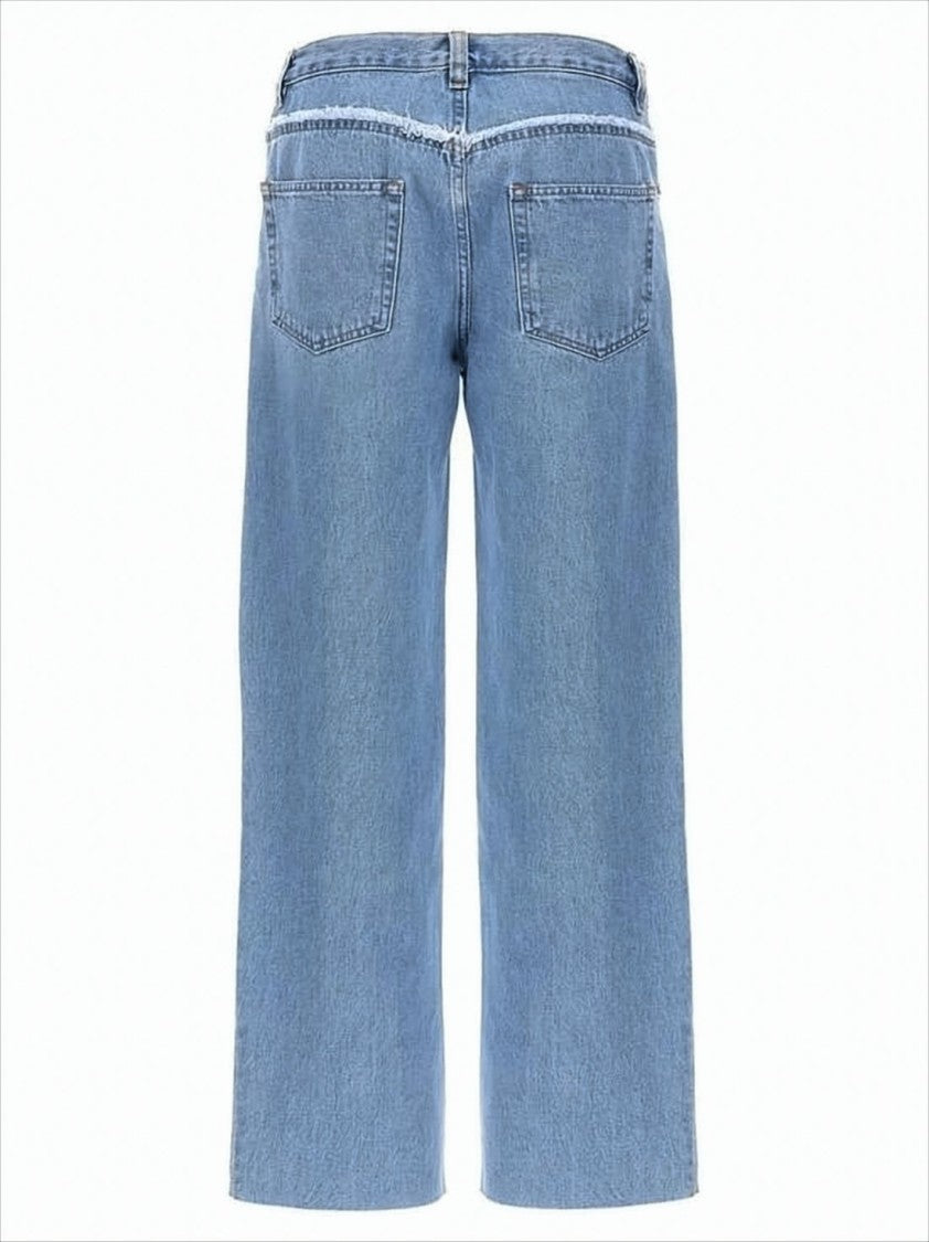 A.P.C. Light Blue Distressed Denim Pants