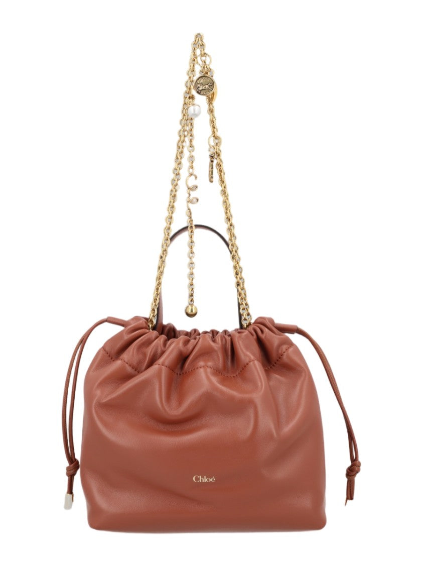 Chloé Shoulder Bag With Charms And Gathered Design